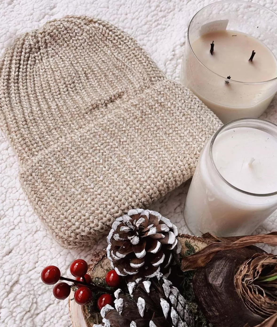 Chunky Marled Yarn And Solid Color Soft Knit Hat | Nayked Apparel Best