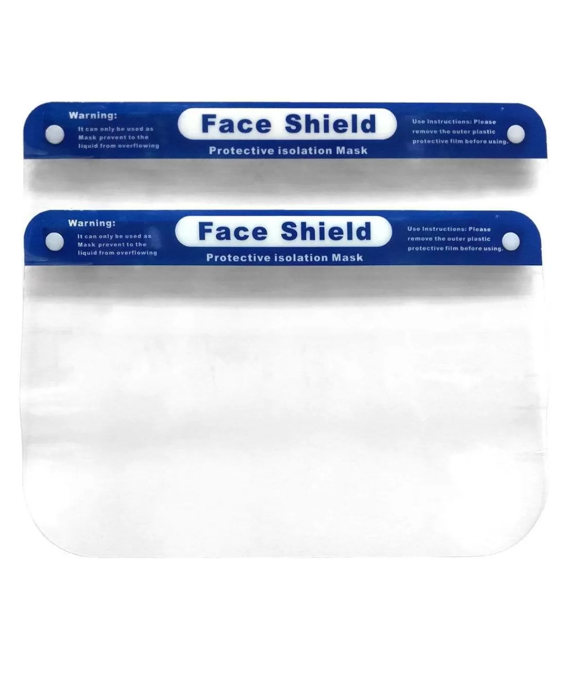 Comfort Face Shield With Elastic, 2-Pack/Discontinued | Nayked Apparel Sale