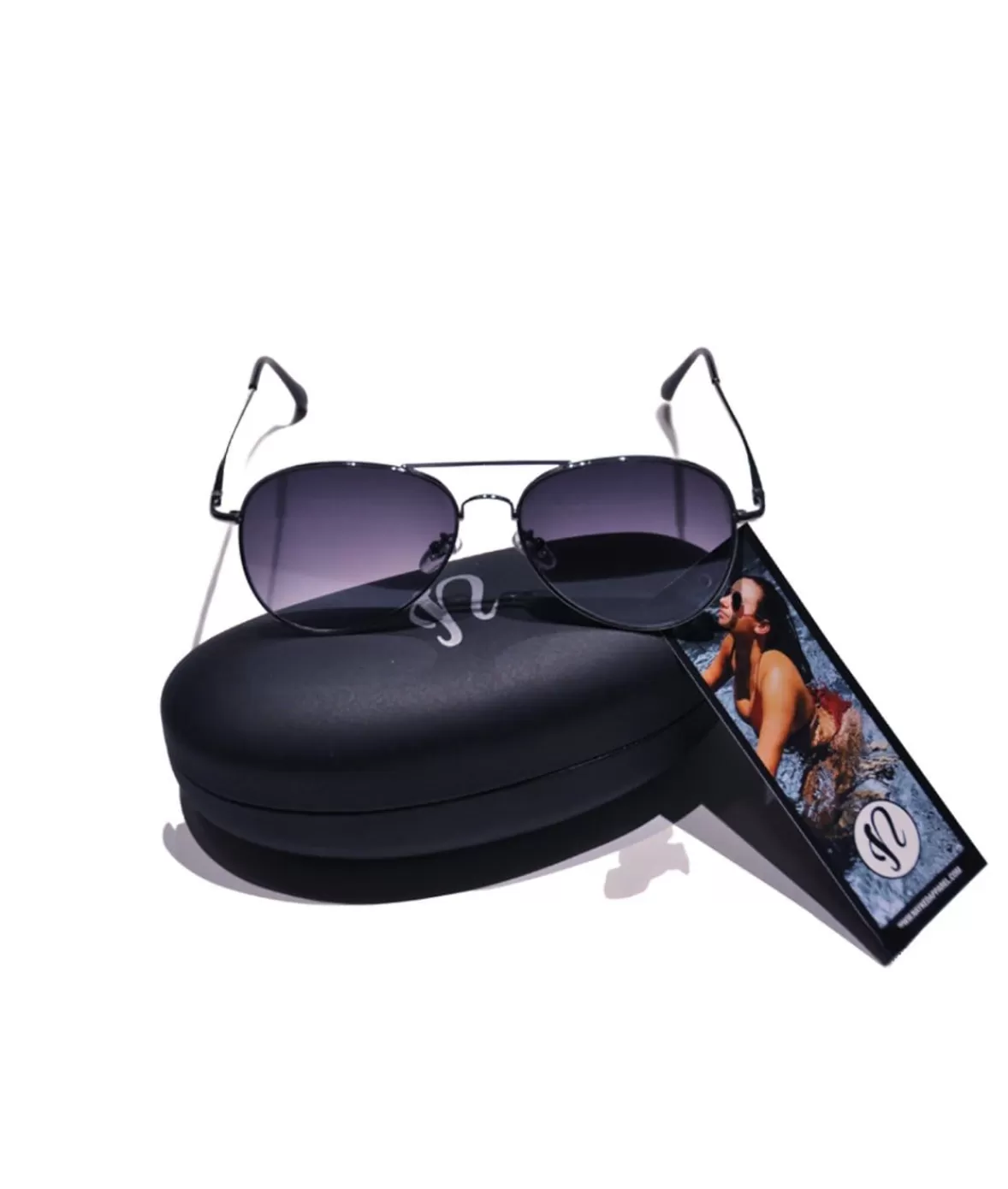 Jordan By Flat Lens Aviator Sunglasses With Sunglass Case And Microfiber Cloth | Nayked Apparel Discount