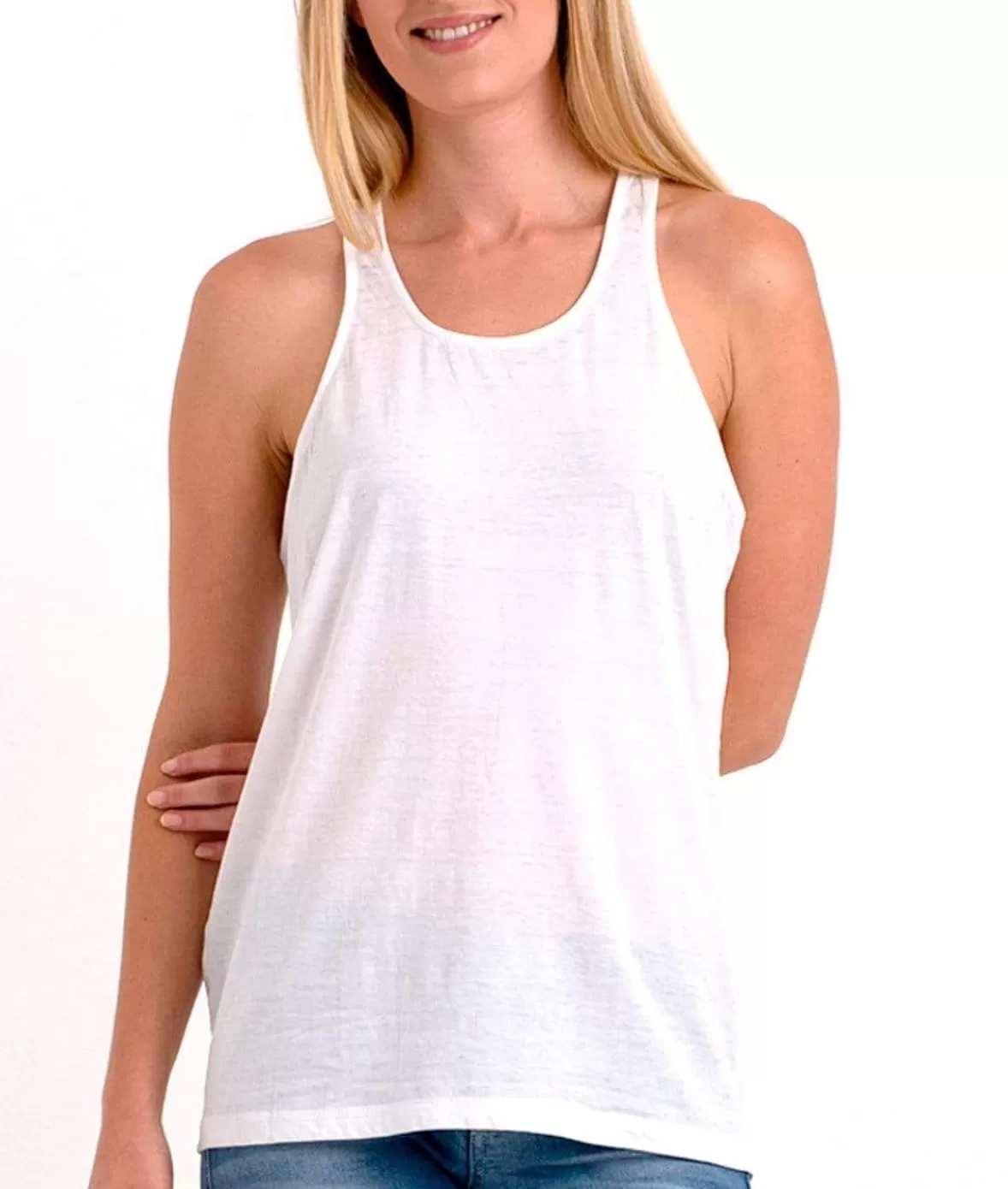 Ladies Ridiculously Soft Knotted Racerback Tank | Nayked Apparel Flash Sale