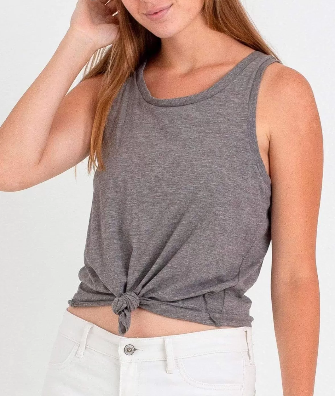 Ladies Ridiculously Soft Lightweight Knotted Tank | Nayked Apparel Discount