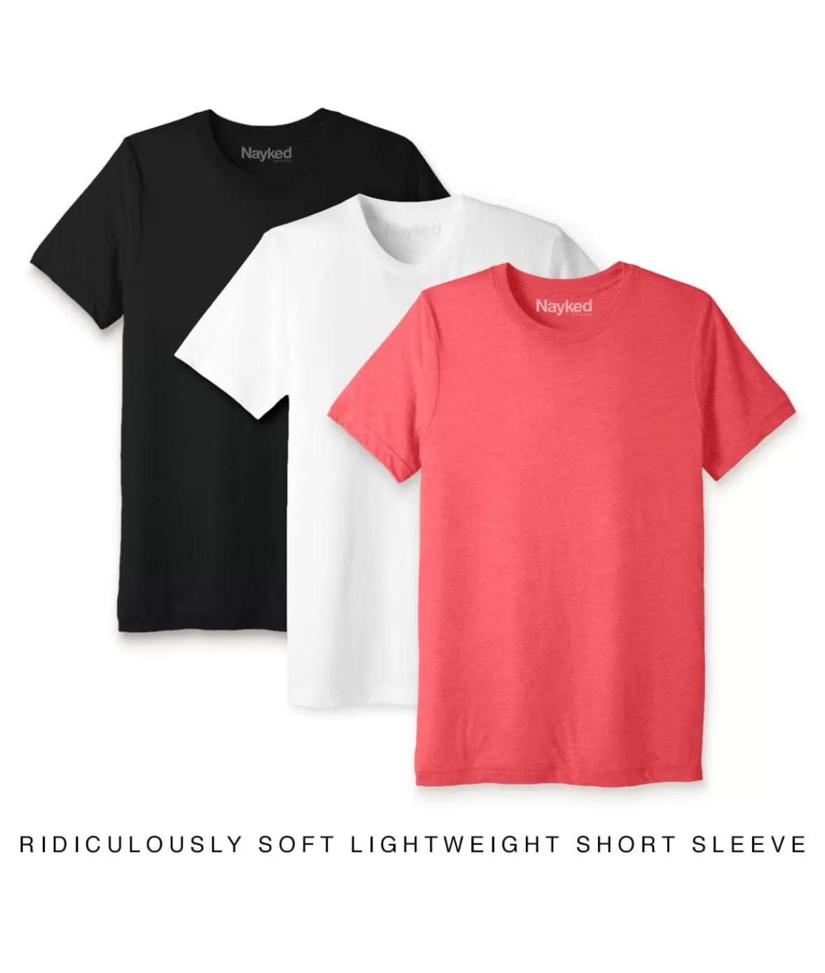 Men'S 3Pk Ridiculously Soft Lightweight Crew Neck T-Shirt Favorites | Nayked Apparel Cheap