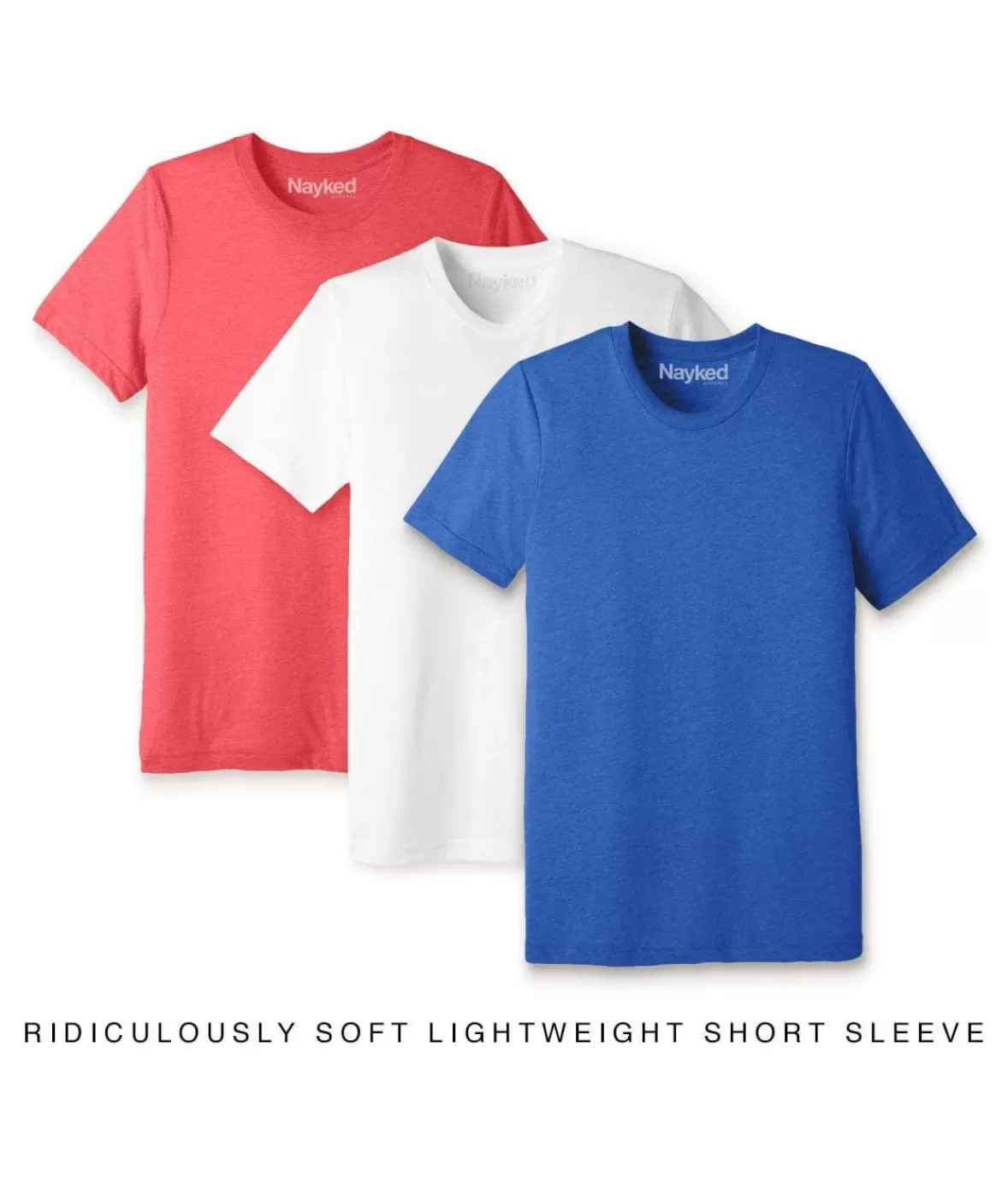 Men'S 3Pk Ridiculously Soft Lightweight Crew Neck T-Shirt Favorites | Nayked Apparel Fashion