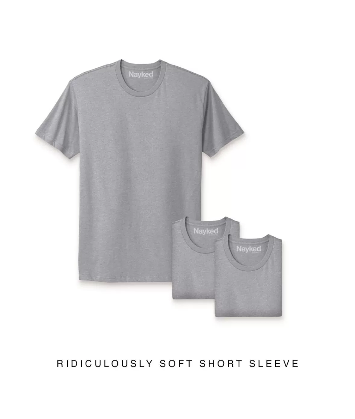 Men'S 3Pk Ridiculously Soft Short Sleeve Crew Neck 100% Cotton T-Shirt | Nayked Apparel Sale