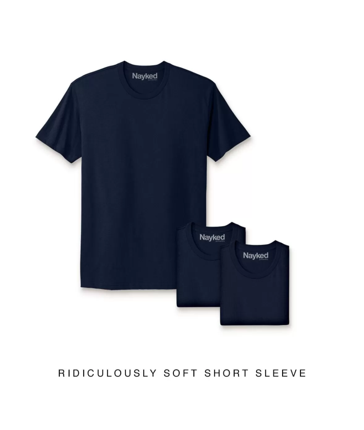 Men'S 3Pk Ridiculously Soft Short Sleeve Crew Neck 100% Cotton T-Shirt | Nayked Apparel Sale