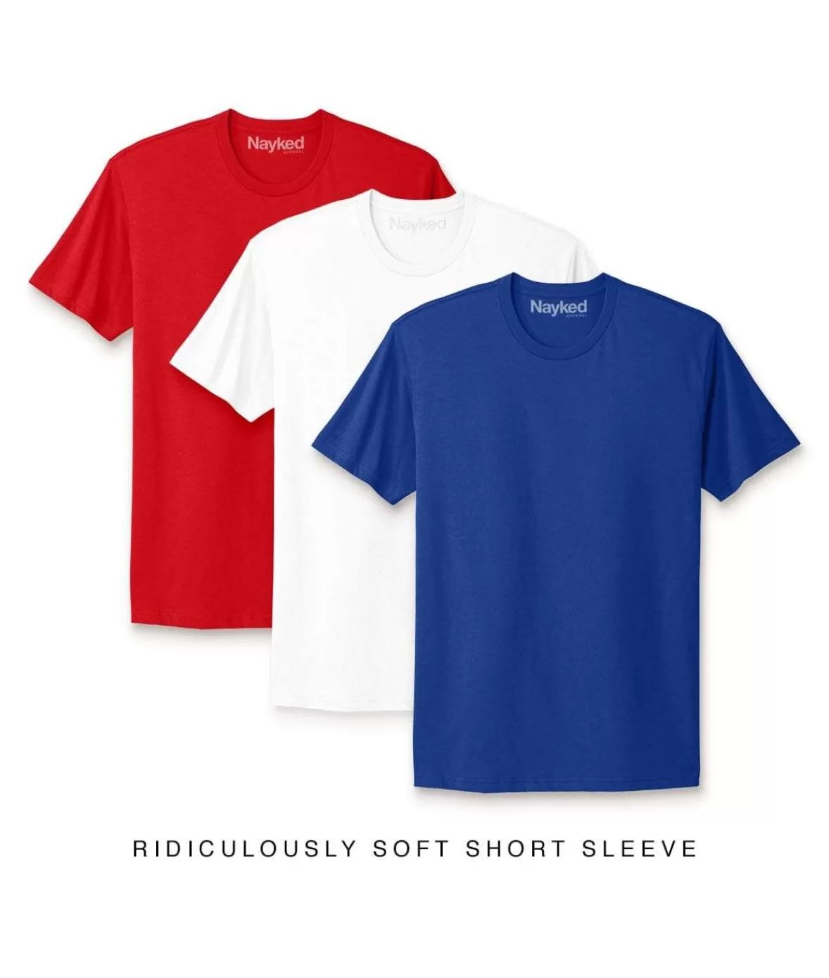 Men'S 3Pk Ridiculously Soft Short Sleeve Crew Neck 100% Cotton T-Shirt Favorites | Nayked Apparel Cheap