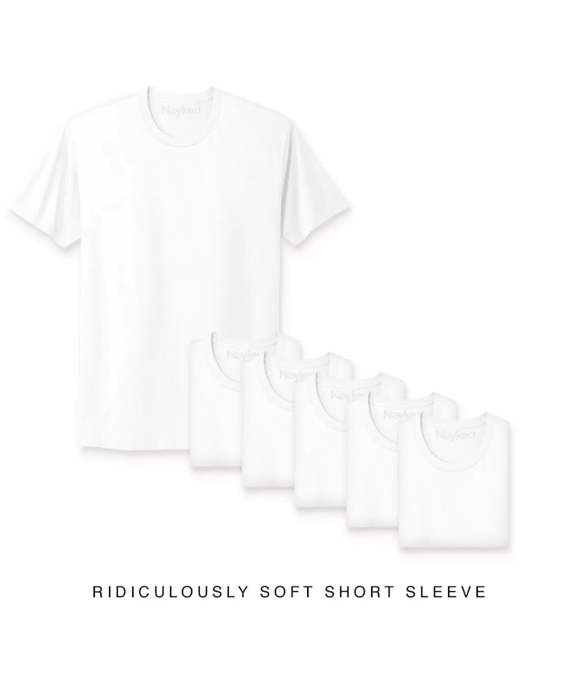 Men'S 6Pk Ridiculously Soft Short Sleeve Crew Neck 100% Cotton T-Shirt | Nayked Apparel Fashion