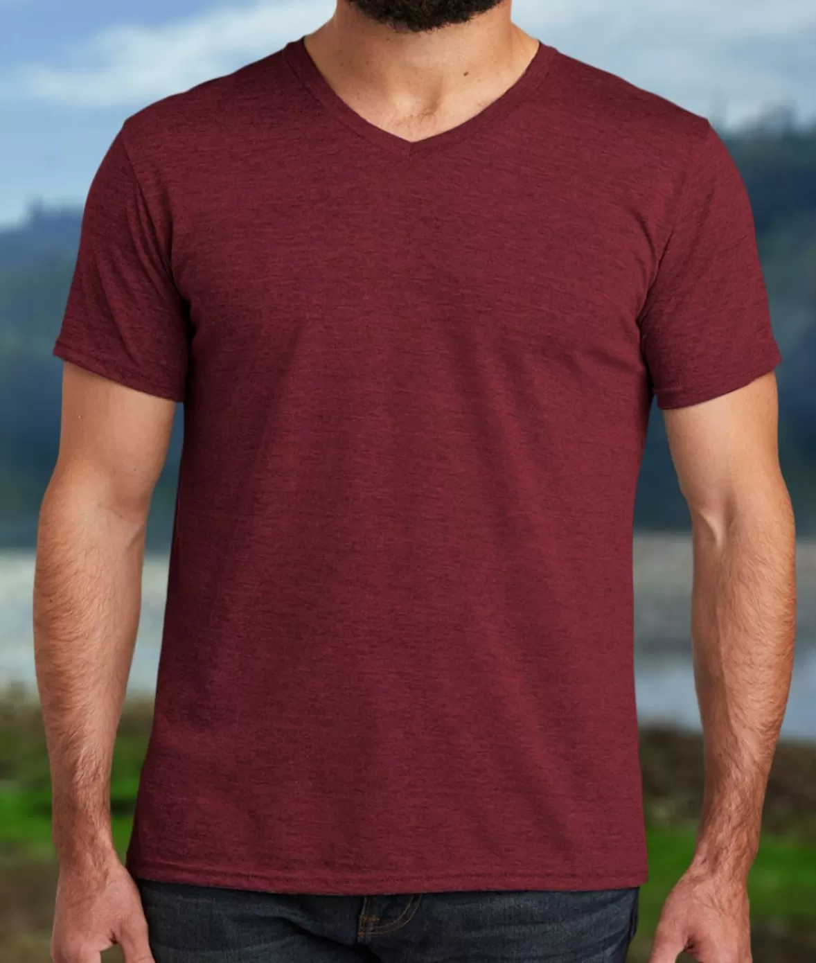 Men'S Big Ridiculously Soft Recycled Lightweight V-Neck T-Shirt | Nayked Apparel Best Sale