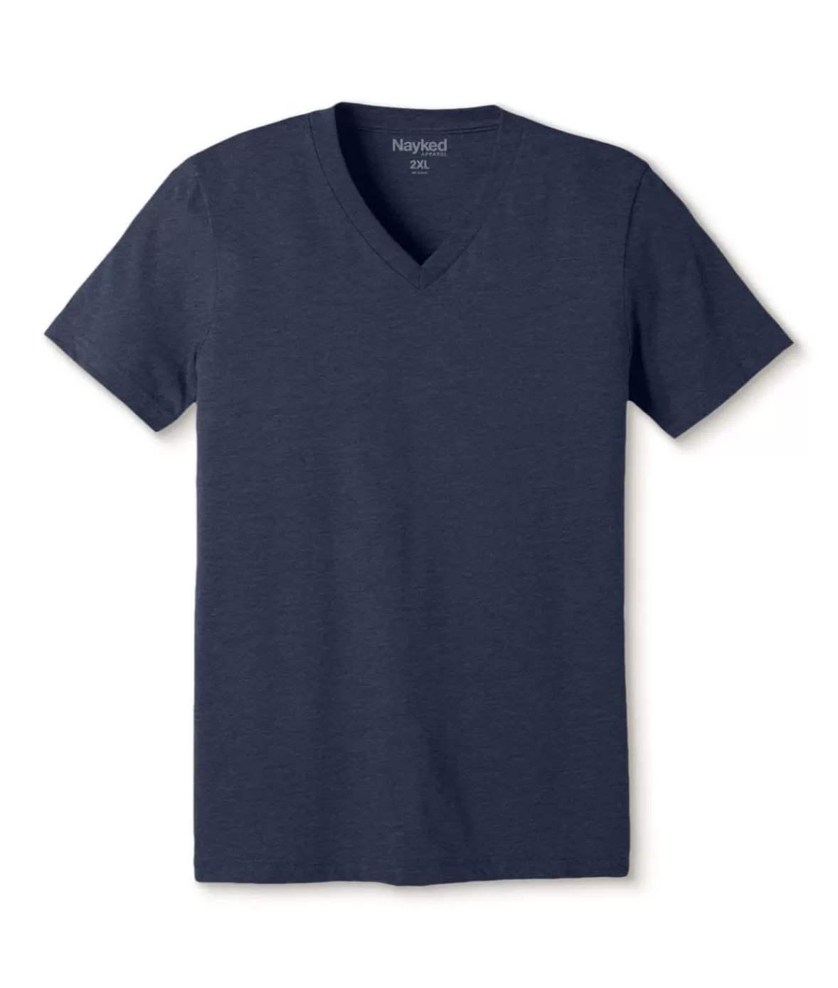 Men'S Classic Soft Heathered Big Short Sleeve V-Neck T-Shirt | Nayked Apparel New