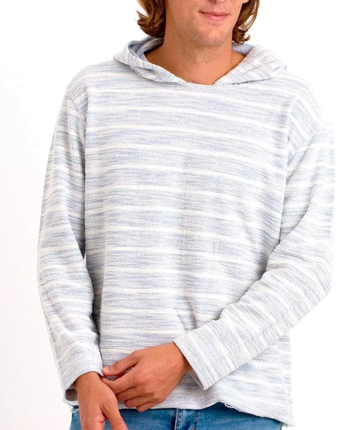 Men'S Cotton/Poly Striped French Terry Hoodie/Discontinued | Nayked Apparel Cheap