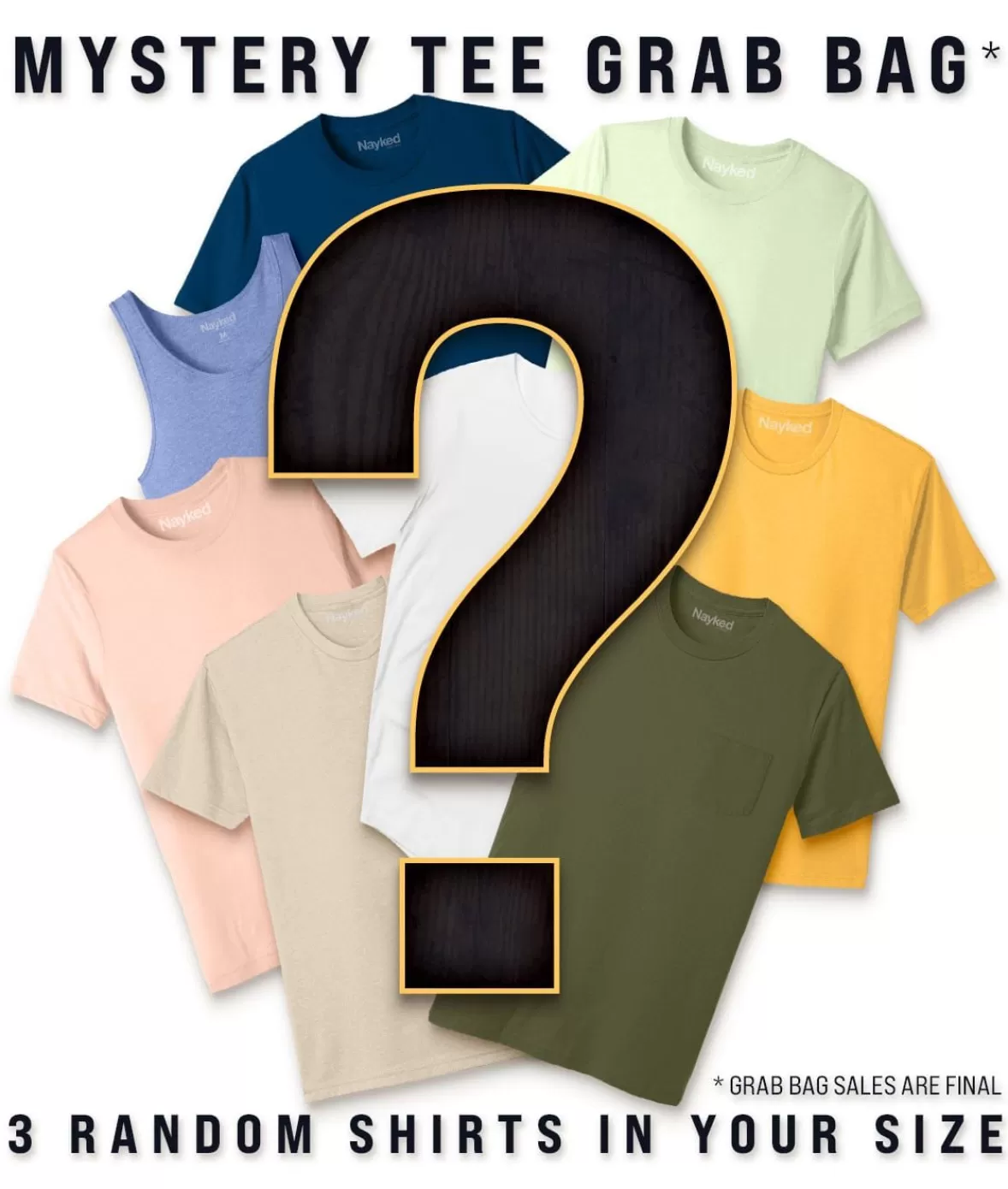 Men'S Mystery Tee Grab Bag | Nayked Apparel Hot