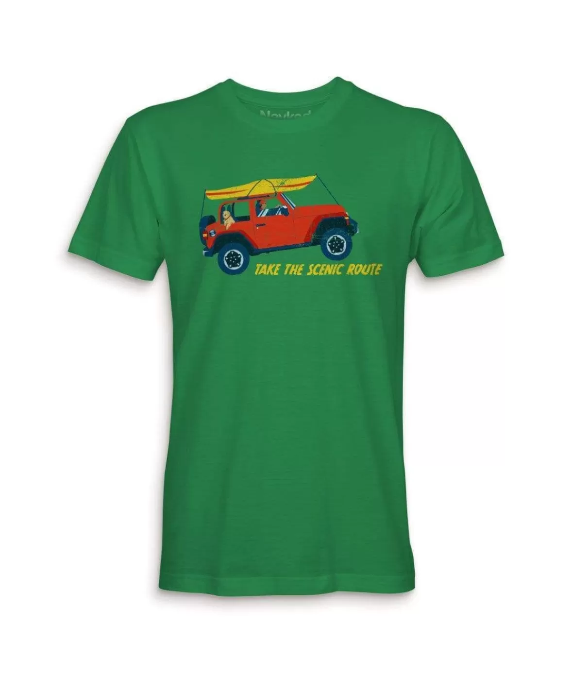 Men'S Ridiculously Soft 100% Cotton Graphic Tee | Take The Scenic Route | Nayked Apparel New