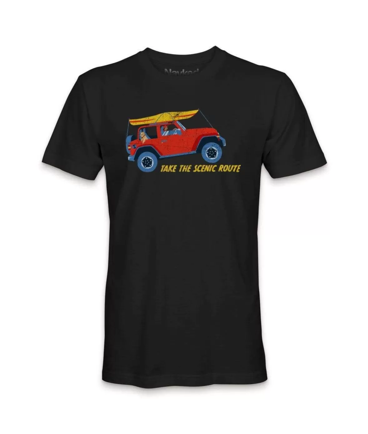 Men'S Ridiculously Soft 100% Cotton Graphic Tee | Take The Scenic Route | Nayked Apparel New
