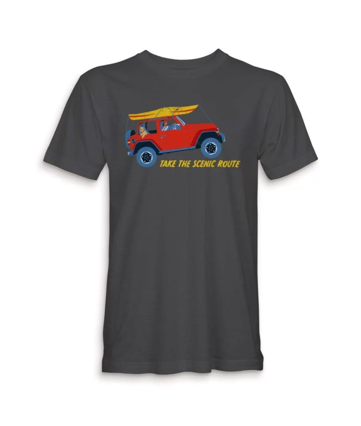 Men'S Ridiculously Soft 100% Cotton Graphic Tee | Take The Scenic Route | Nayked Apparel Best Sale