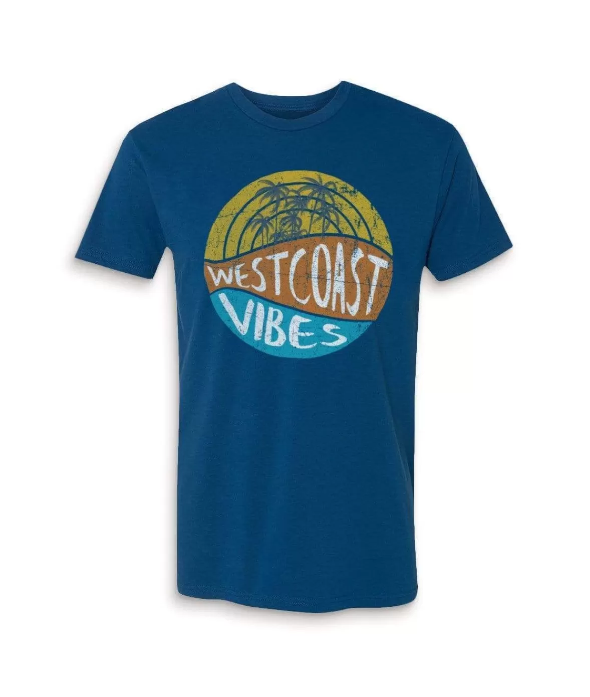 Men'S Ridiculously Soft 100% Cotton Graphic Tee | West Coast Vibes | Nayked Apparel Online