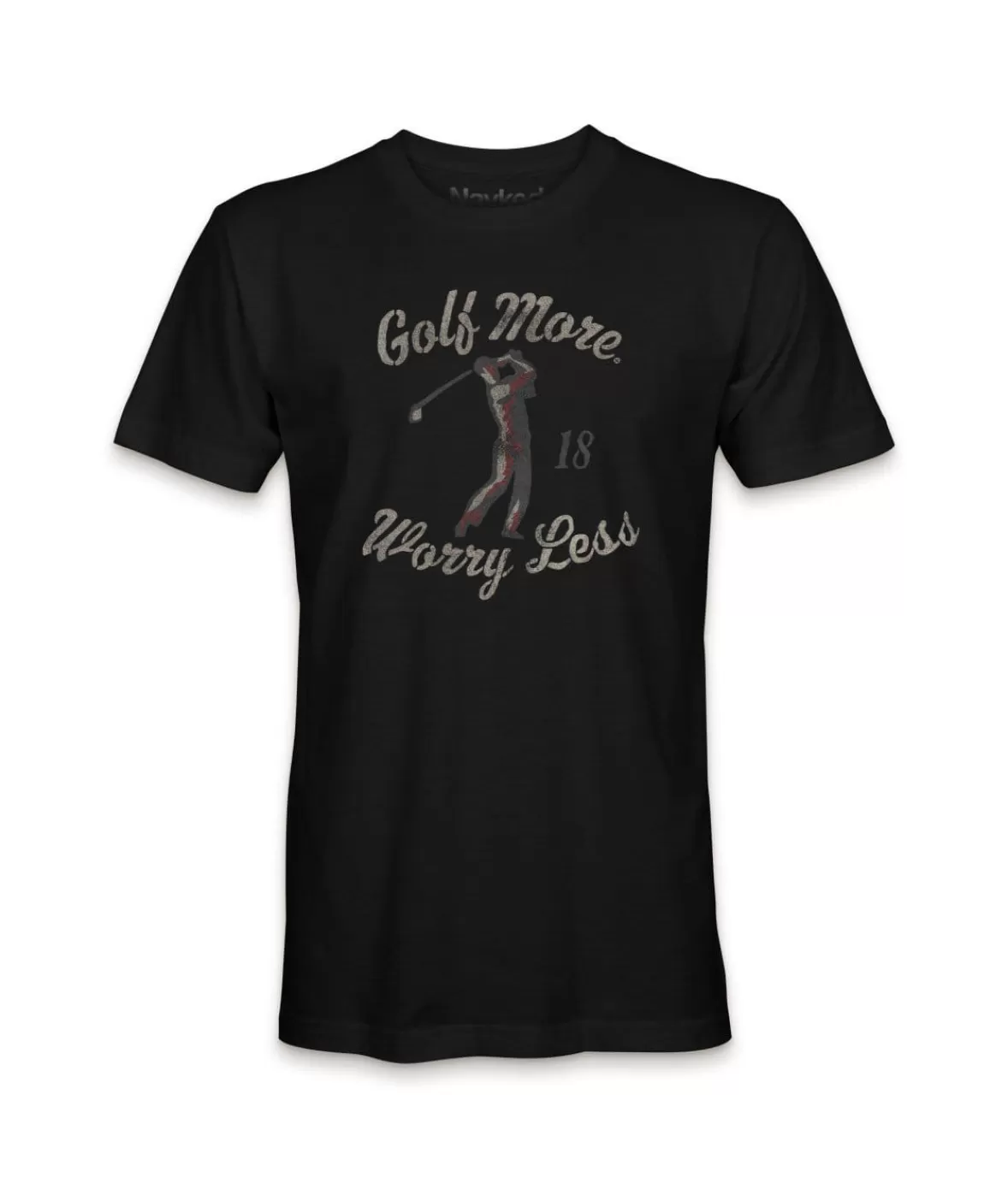 Men'S Ridiculously Soft Big Graphic T-Shirt | Golf More, Worry Less | Nayked Apparel Hot
