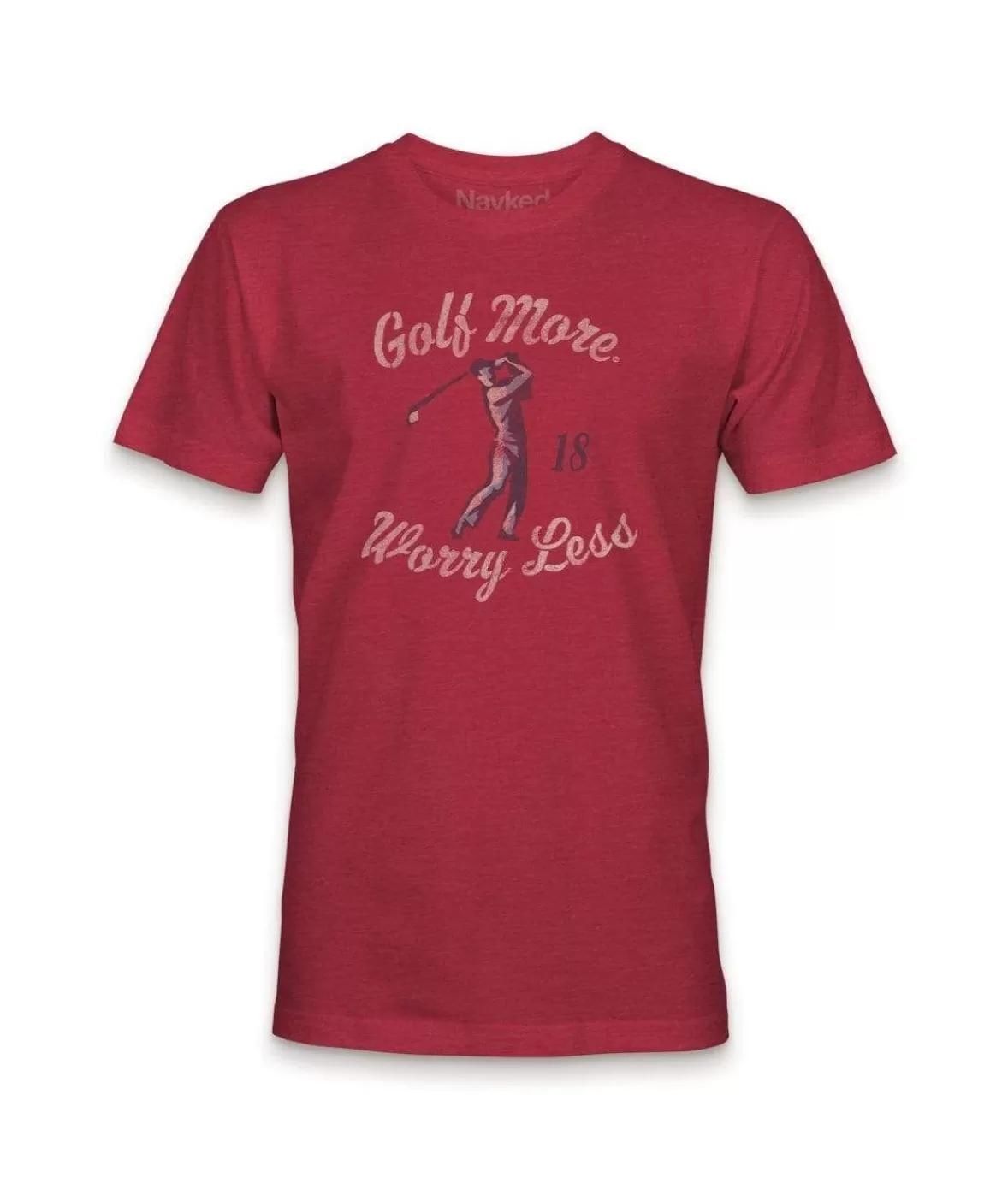 Men'S Ridiculously Soft Big Graphic T-Shirt | Golf More, Worry Less | Nayked Apparel Hot