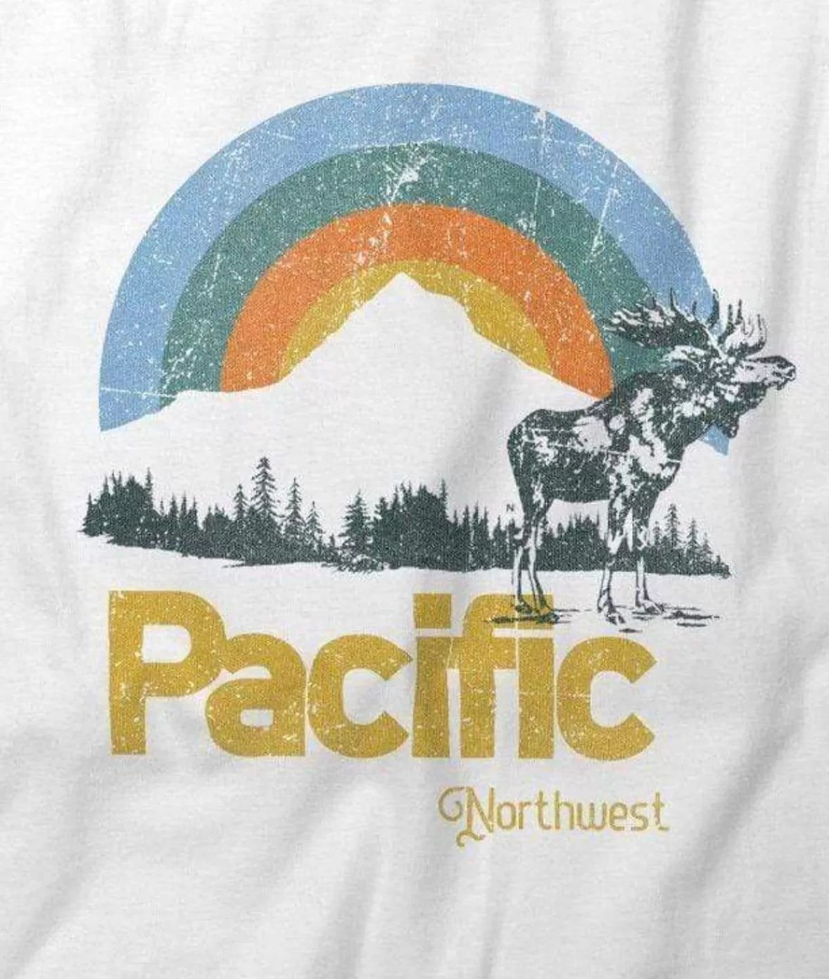 Men'S Ridiculously Soft Big Graphic T-Shirt | Pacific Northwest | Nayked Apparel Sale