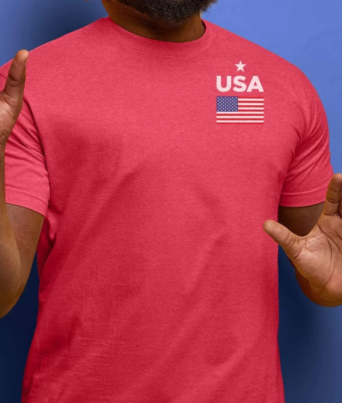 Men'S Ridiculously Soft Big Graphic T-Shirt | Usa | Nayked Apparel Hot