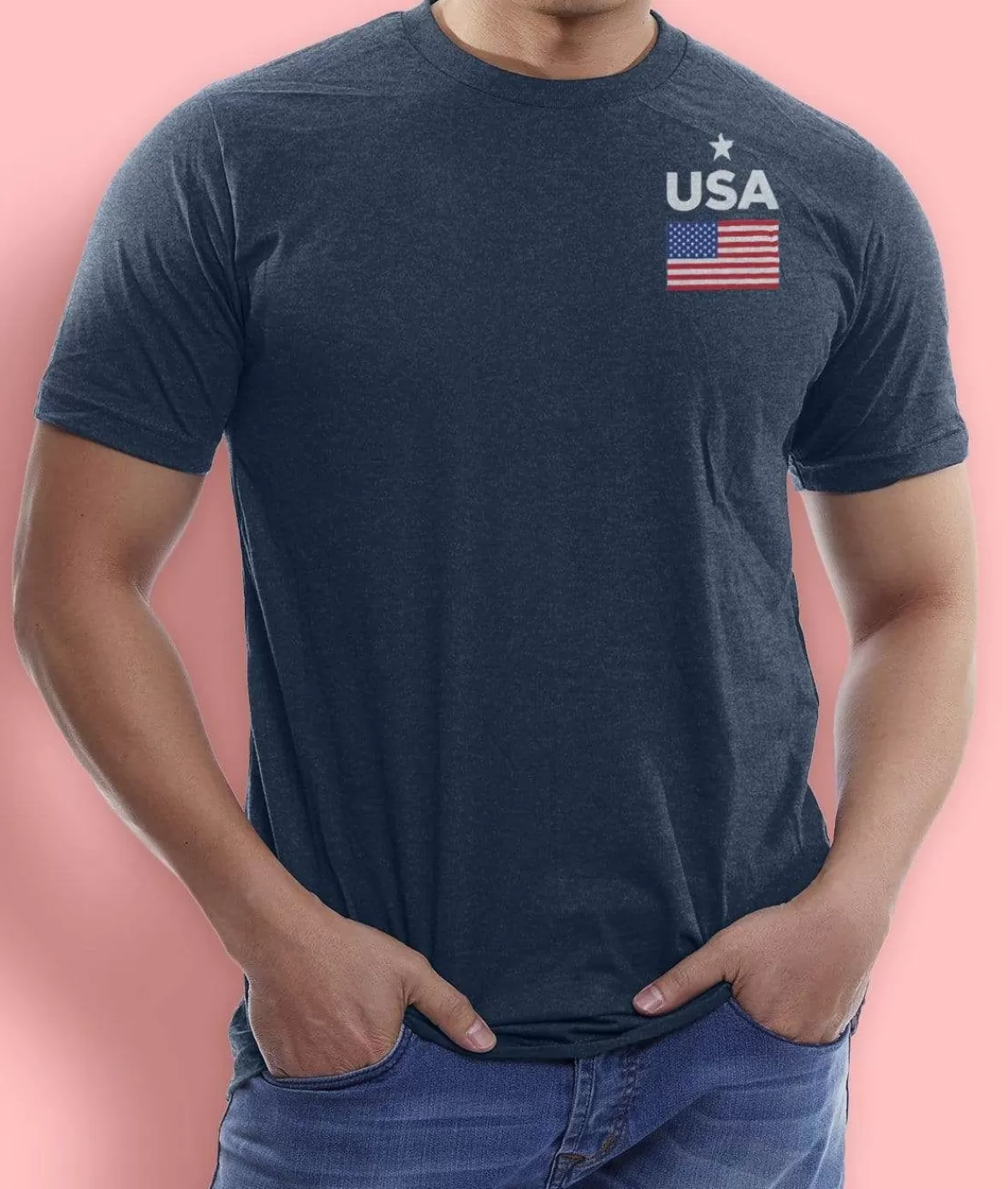 Men'S Ridiculously Soft Big Graphic T-Shirt | Usa | Nayked Apparel Hot