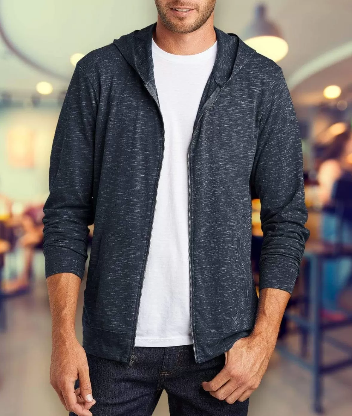 Men'S Ridiculously Soft Big Lightweight Full-Zip Hoodie | Nayked Apparel Flash Sale