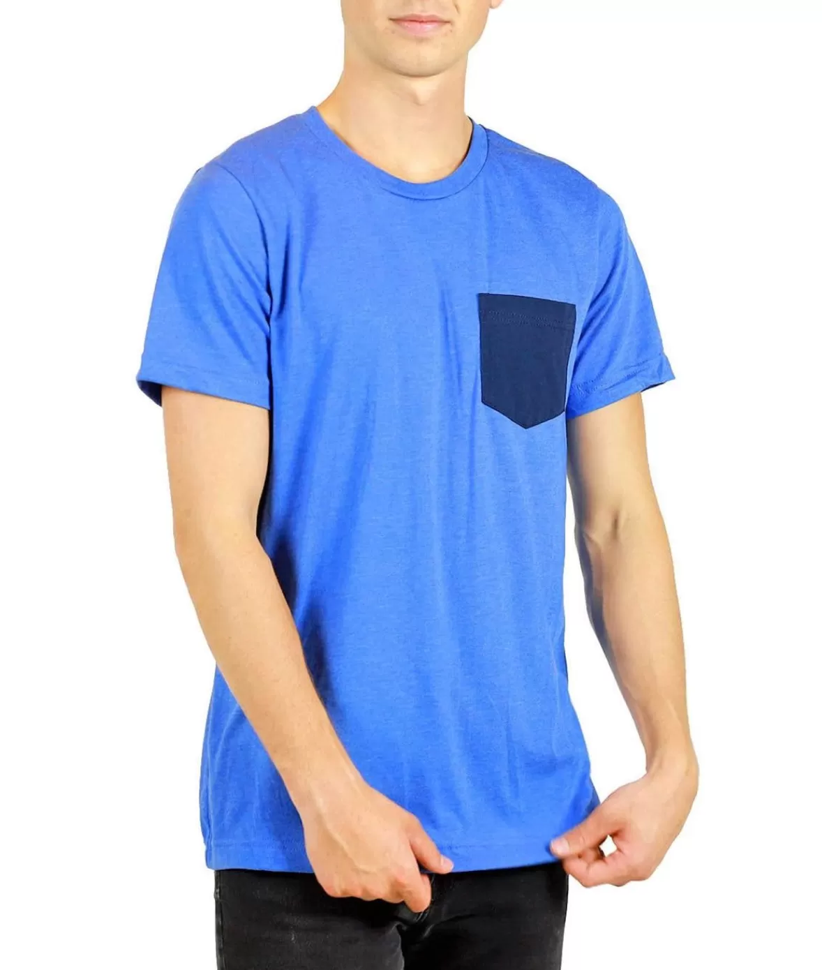 Men'S Ridiculously Soft Contrast Pocket Short Sleeve Crew Neck T-Shirt | Nayked Apparel Best Sale