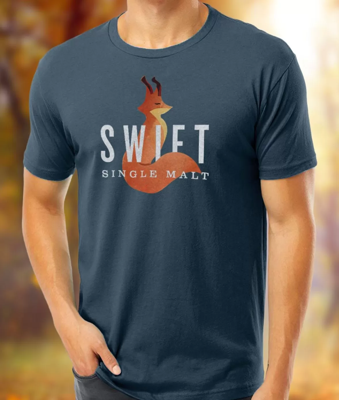 Men'S Ridiculously Soft Cotton Graphic Tee | Swift Single Malt | Nayked Apparel New