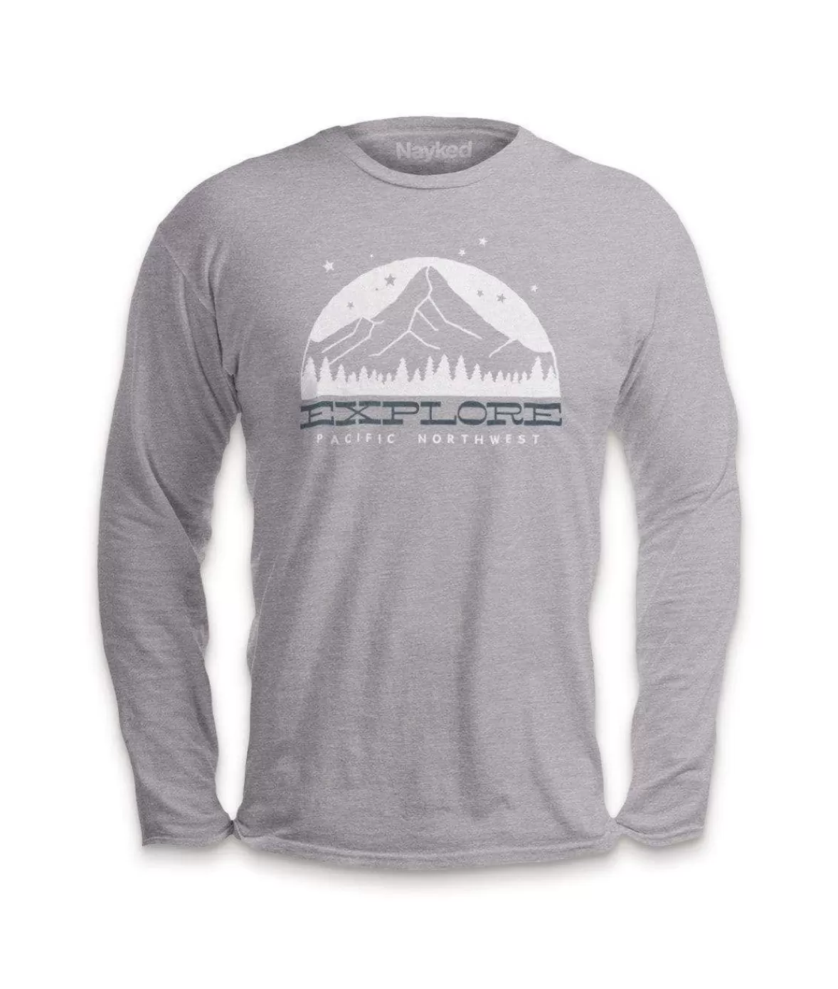 Men'S Ridiculously Soft Cotton Long Sleeve Graphic Tee | Explore | Nayked Apparel Fashion
