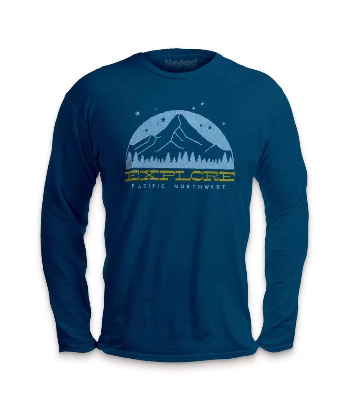 Men'S Ridiculously Soft Cotton Long Sleeve Graphic Tee | Explore | Nayked Apparel Fashion