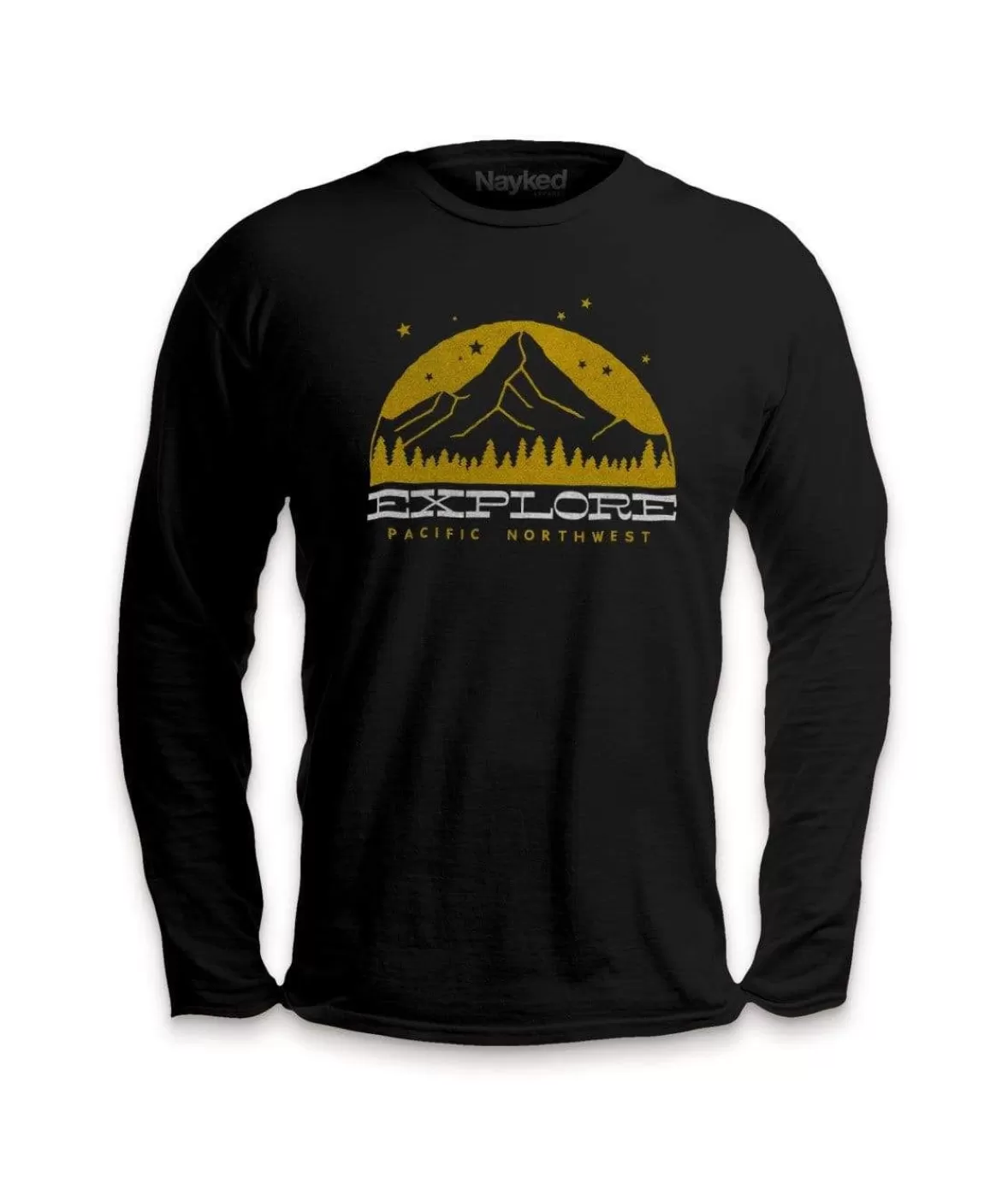 Men'S Ridiculously Soft Cotton Long Sleeve Graphic Tee | Explore | Nayked Apparel Fashion