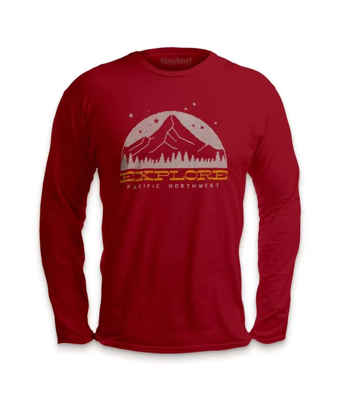 Men'S Ridiculously Soft Cotton Long Sleeve Graphic Tee | Explore | Nayked Apparel Fashion