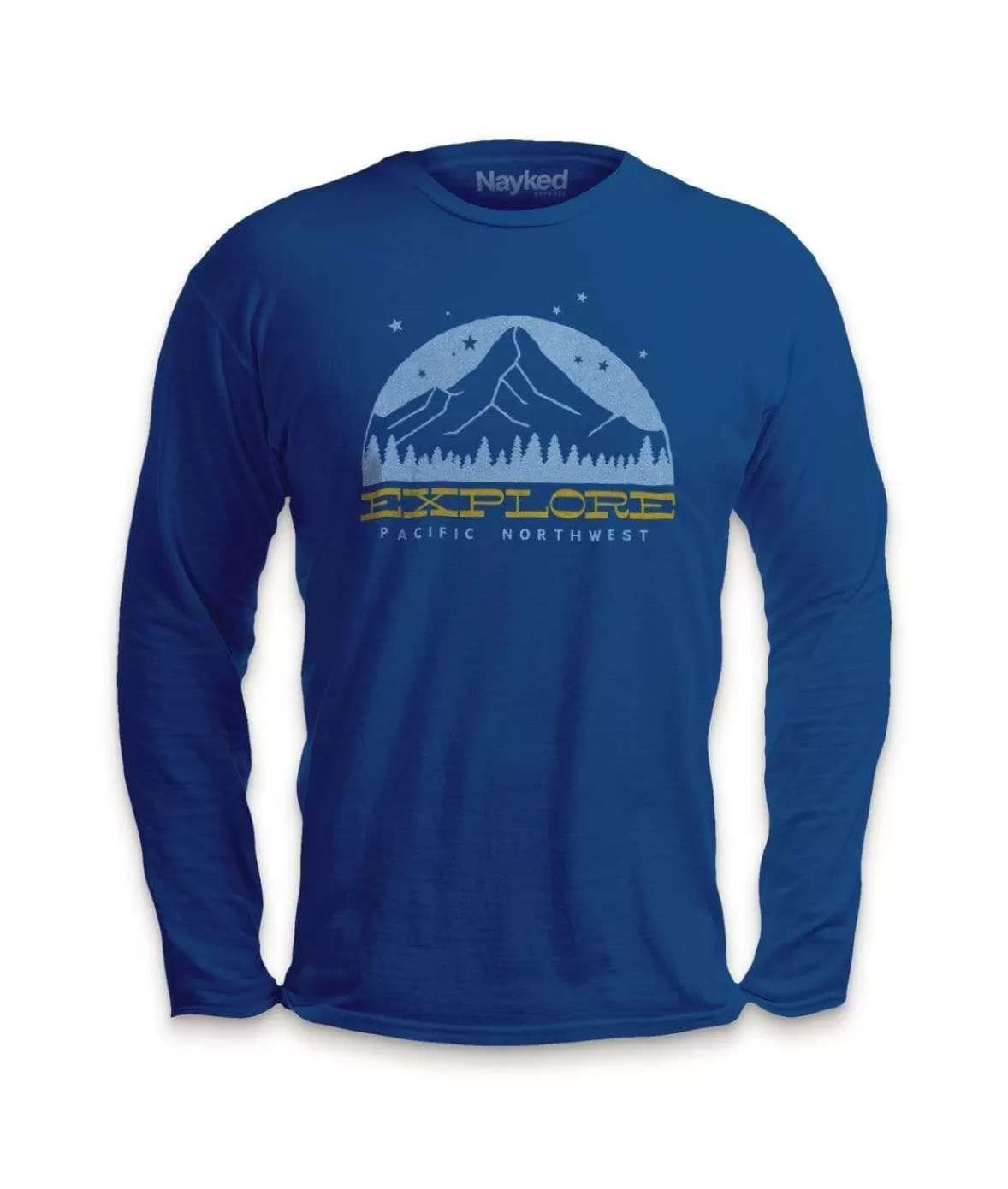 Men'S Ridiculously Soft Cotton Long Sleeve Graphic Tee | Explore | Nayked Apparel Fashion