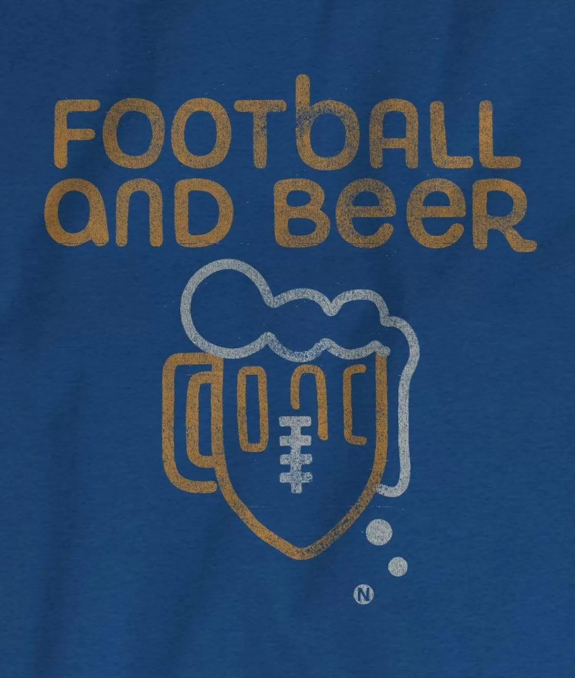 Men'S Ridiculously Soft Cotton Long Sleeve Graphic Tee | Football And Beer | Nayked Apparel Cheap