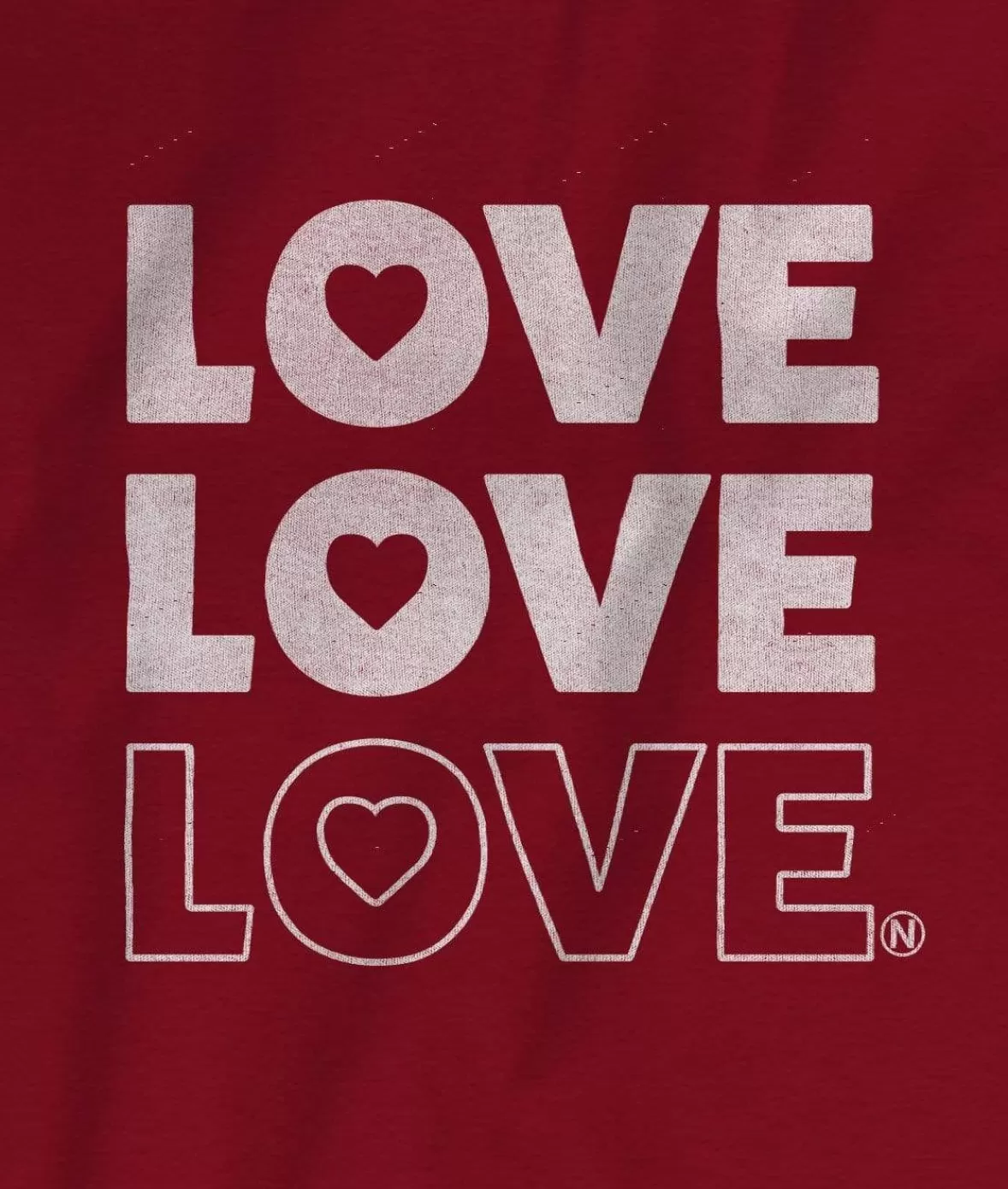 Men'S Ridiculously Soft Cotton Long Sleeve Graphic Tee | Love Love Love | Nayked Apparel Fashion