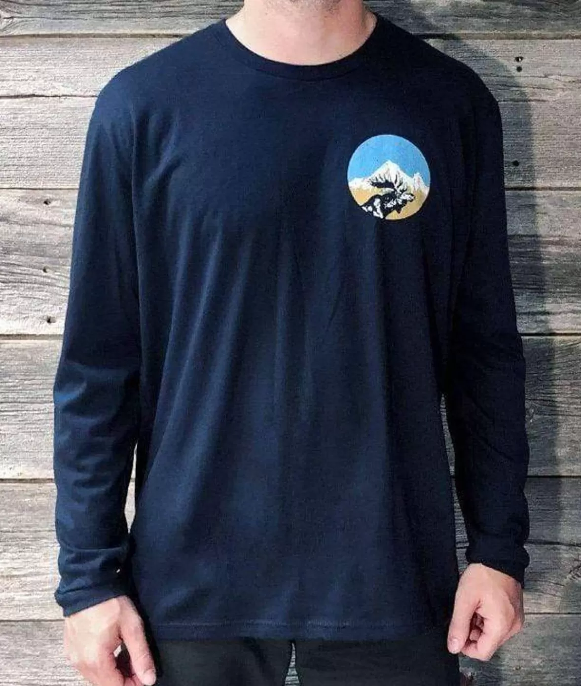 Men'S Ridiculously Soft Cotton Long Sleeve Graphic Tee | Pacific Northwest | Nayked Apparel Outlet