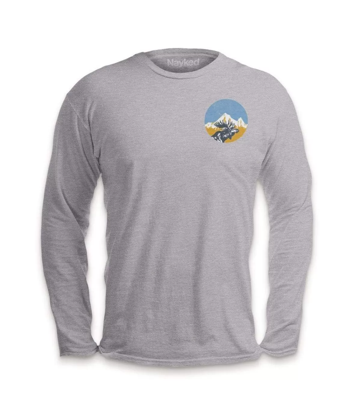 Men'S Ridiculously Soft Cotton Long Sleeve Graphic Tee | Pacific Northwest | Nayked Apparel Outlet