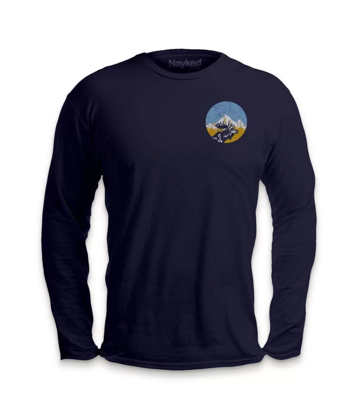 Men'S Ridiculously Soft Cotton Long Sleeve Graphic Tee | Pacific Northwest | Nayked Apparel Outlet
