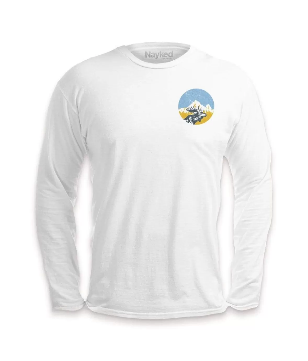 Men'S Ridiculously Soft Cotton Long Sleeve Graphic Tee | Pacific Northwest | Nayked Apparel Outlet