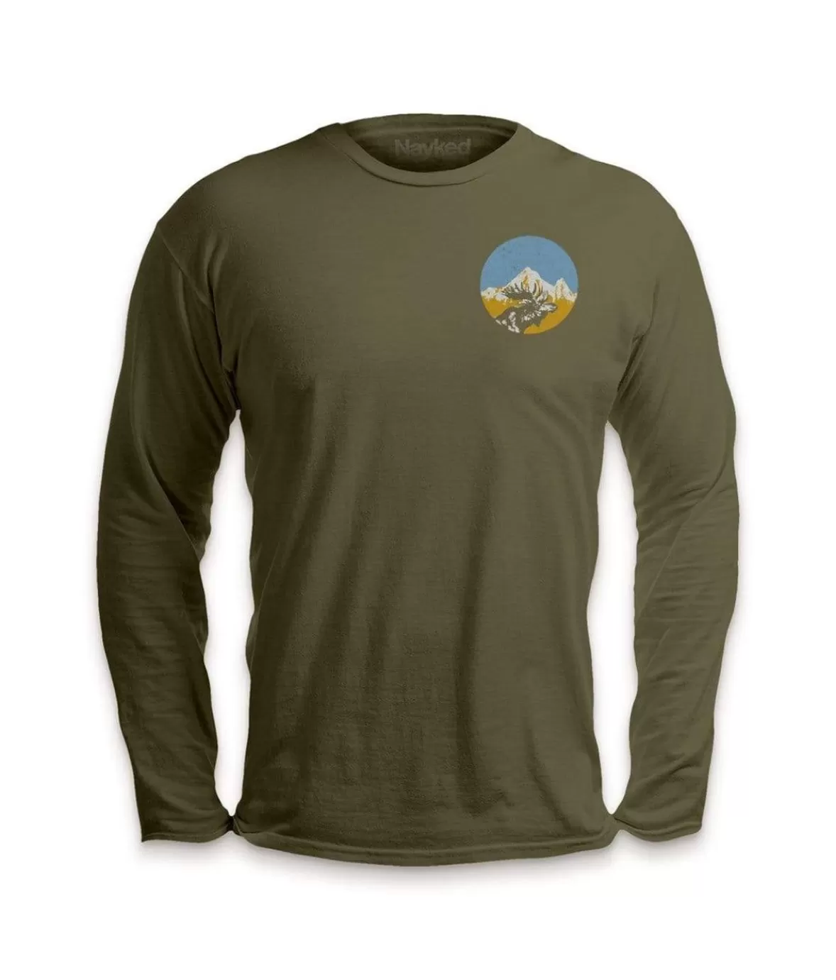 Men'S Ridiculously Soft Cotton Long Sleeve Graphic Tee | Pacific Northwest | Nayked Apparel Outlet