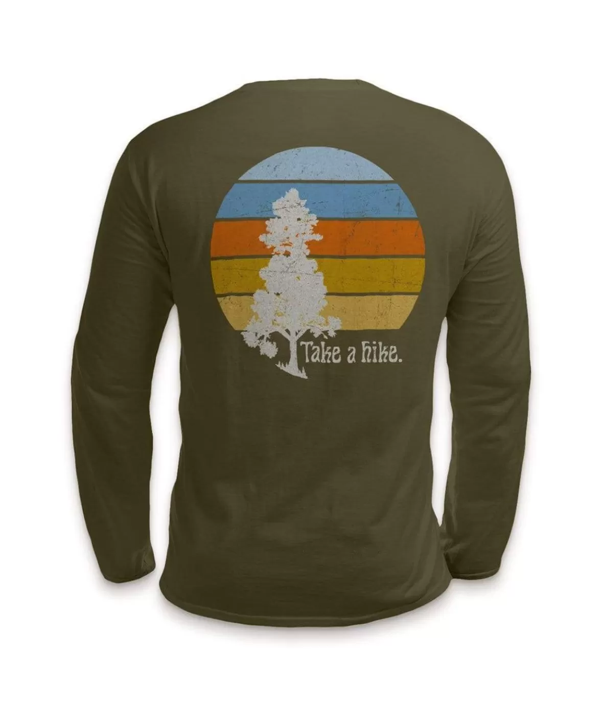 Men'S Ridiculously Soft Cotton Long Sleeve Graphic Tee | Take A Hike | Nayked Apparel Discount