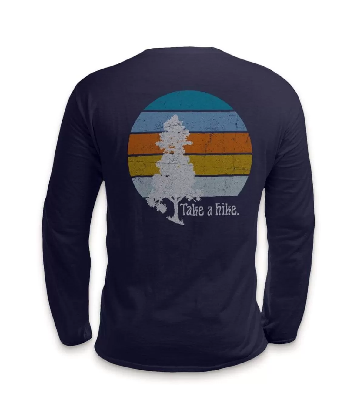 Men'S Ridiculously Soft Cotton Long Sleeve Graphic Tee | Take A Hike | Nayked Apparel Cheap