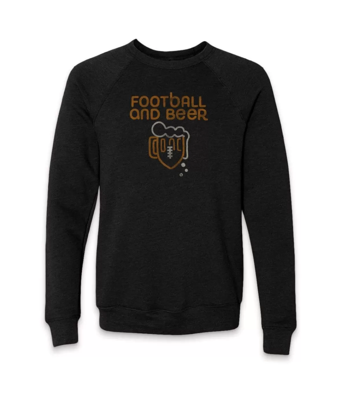 Men'S Ridiculously Soft Fleece Graphic Pullover Sweatshirt | Football And Beer | Nayked Apparel Discount