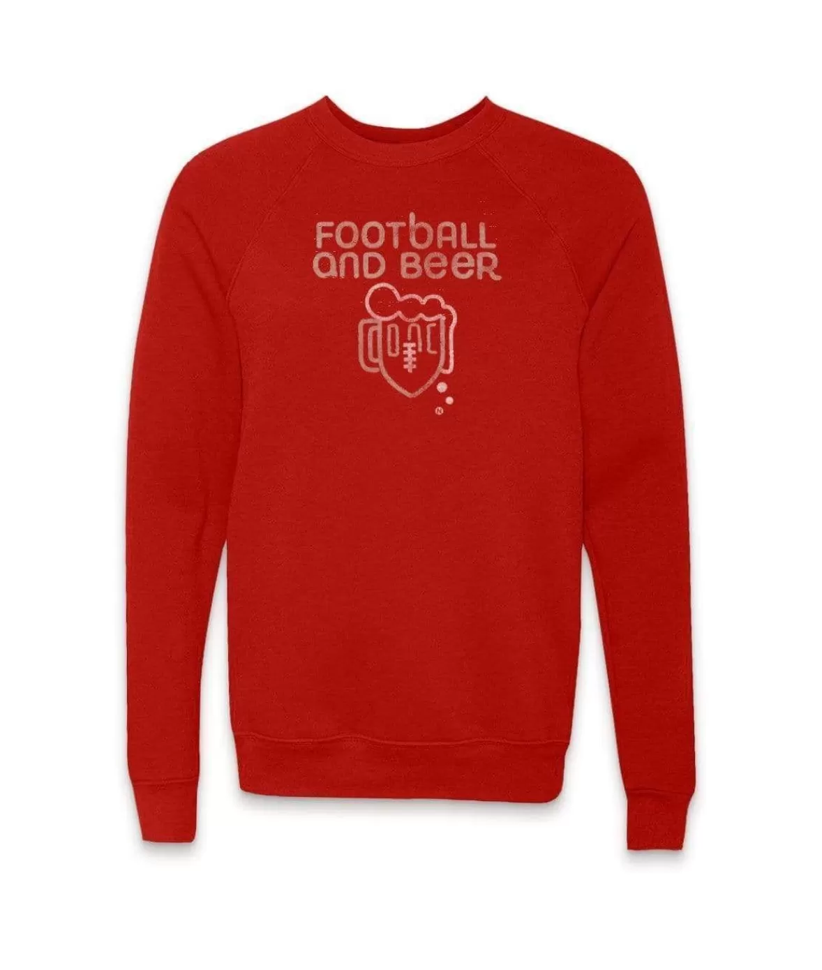 Men'S Ridiculously Soft Fleece Graphic Pullover Sweatshirt | Football And Beer | Nayked Apparel Discount