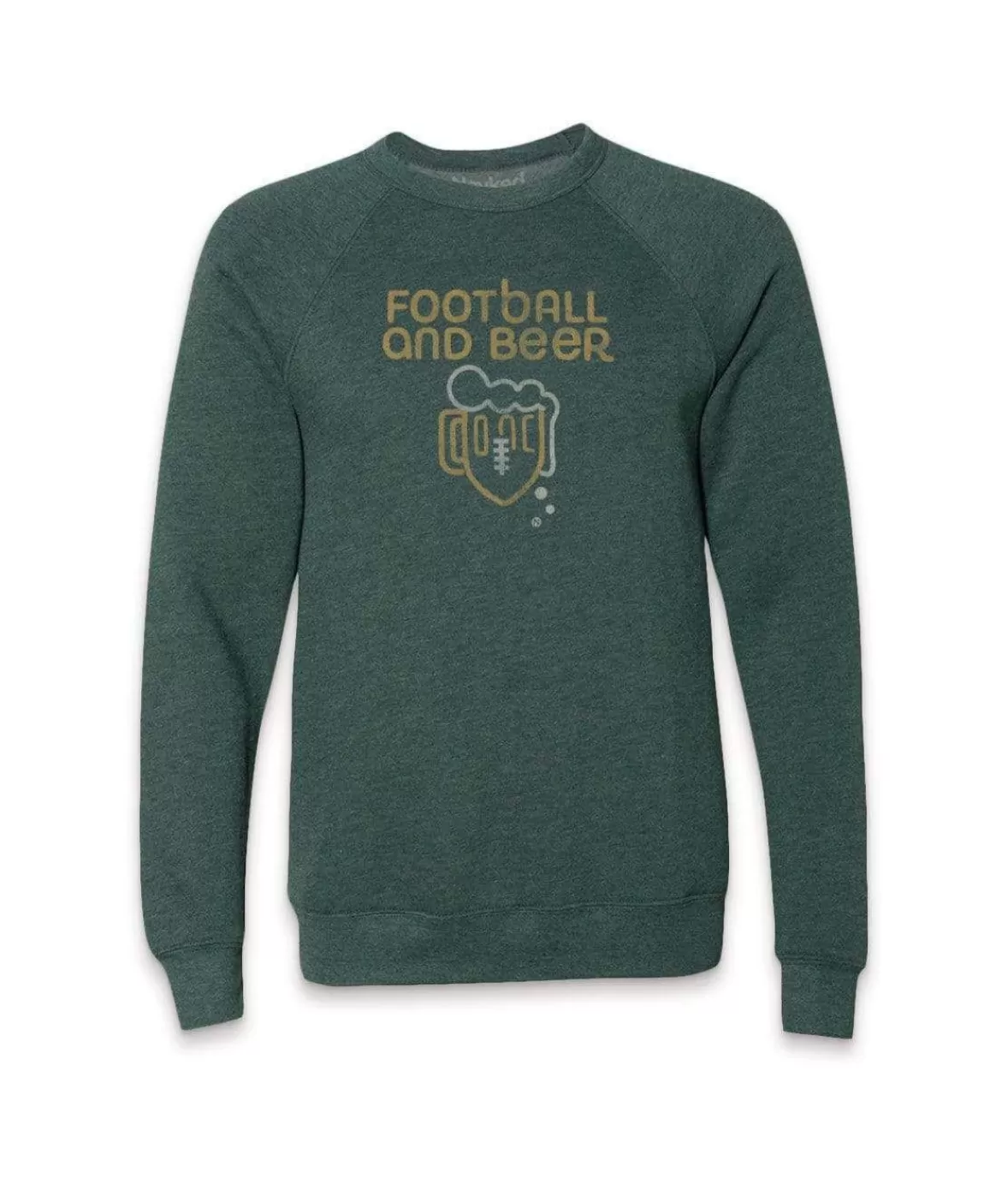Men'S Ridiculously Soft Fleece Graphic Pullover Sweatshirt | Football And Beer | Nayked Apparel Discount