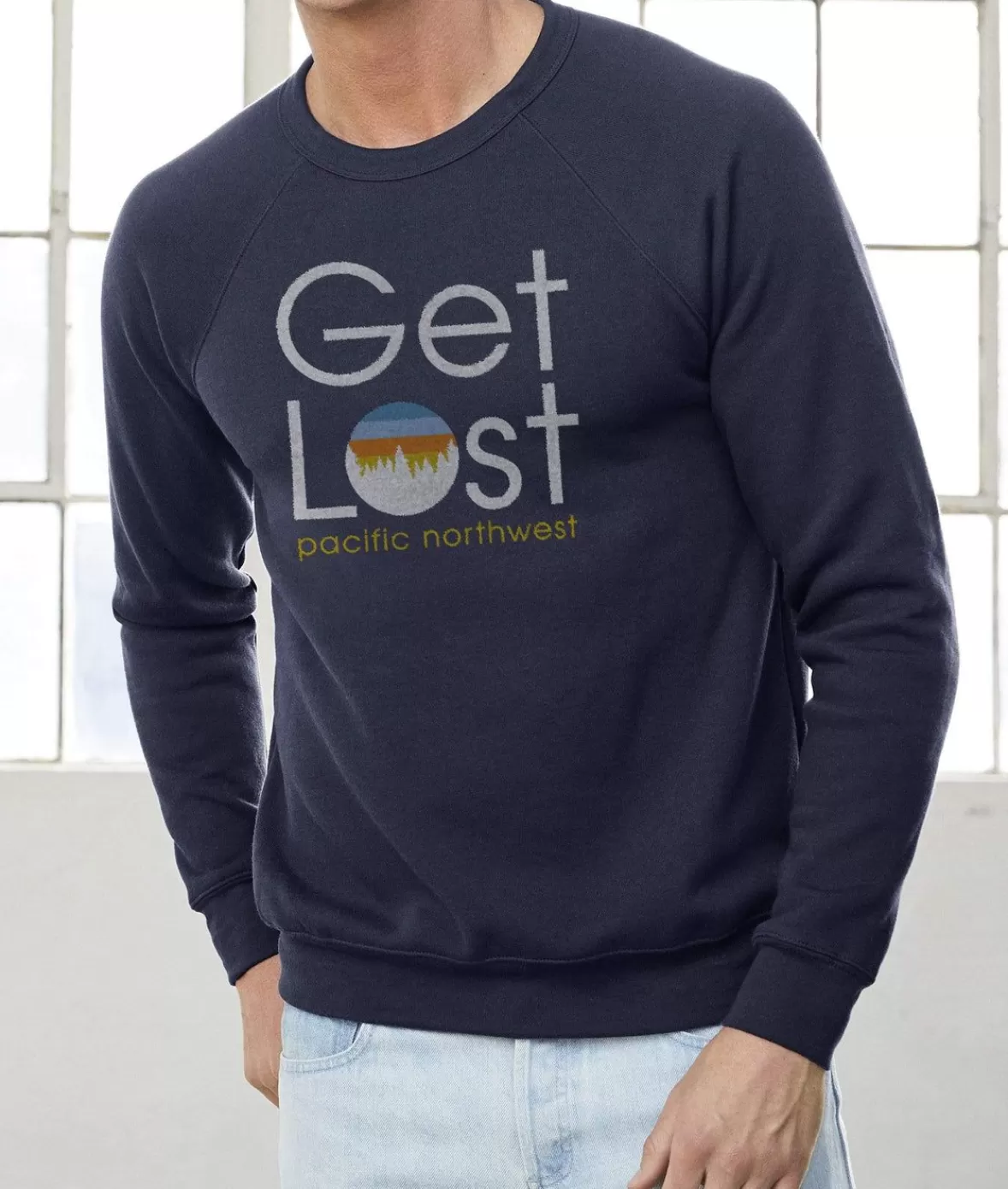 Men'S Ridiculously Soft Fleece Pullover Graphic Sweatshirt | Get Lost | Nayked Apparel Discount