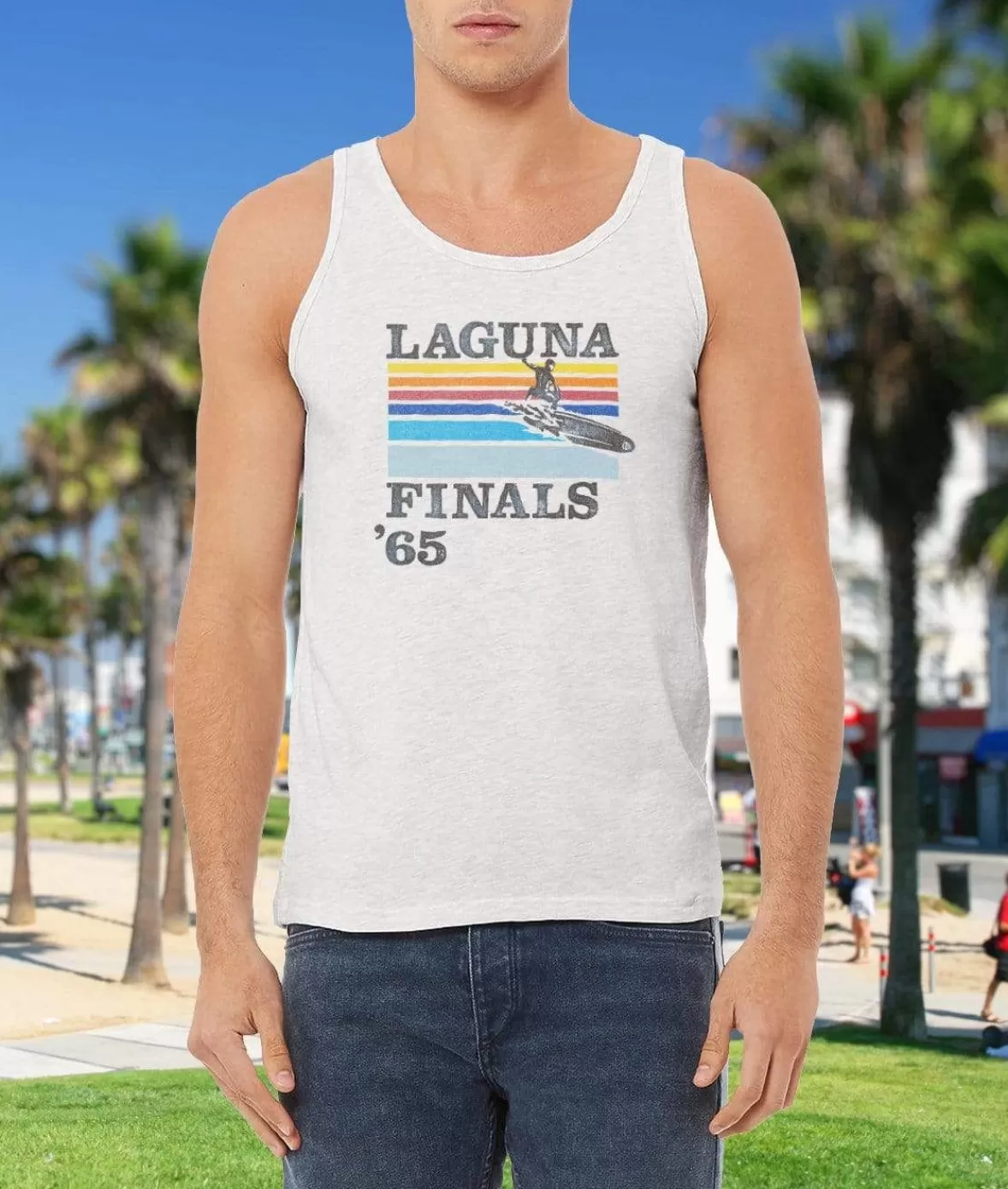 Men'S Ridiculously Soft Graphic Tank | Laguna Finals | Nayked Apparel Sale