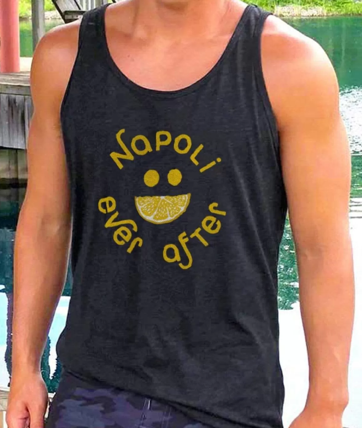 Men'S Ridiculously Soft Lightweight Graphic Tank | Napoli Ever After | Nayked Apparel Hot