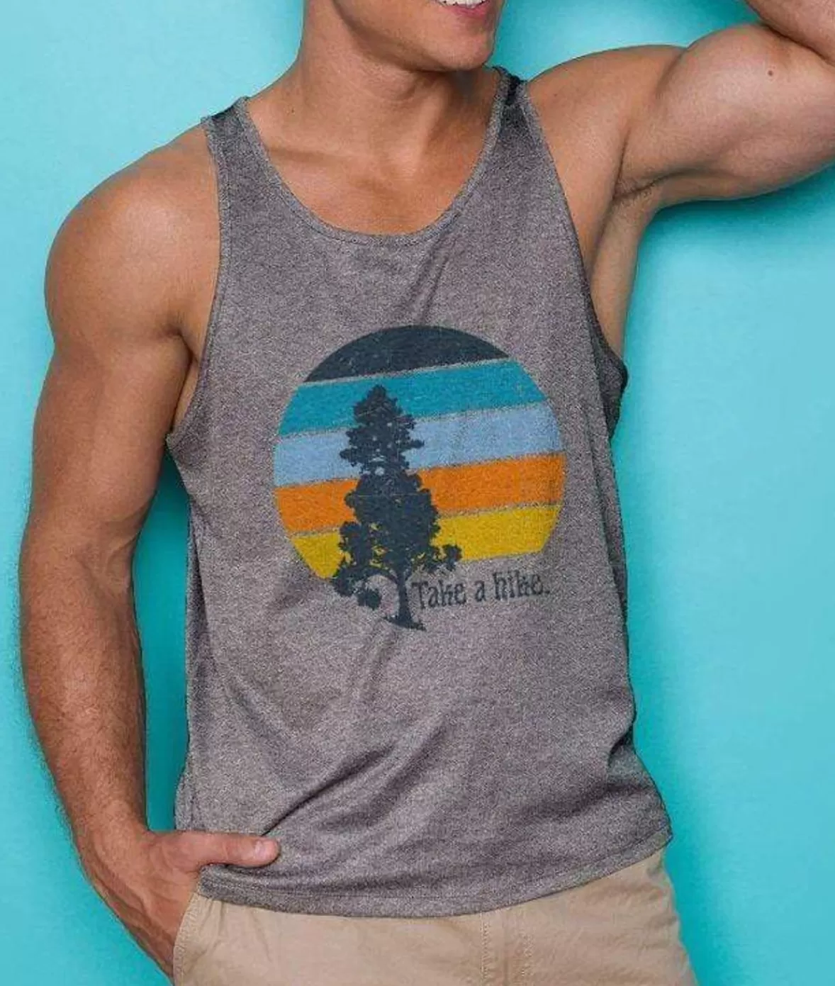 Men'S Ridiculously Soft Lightweight Graphic Tank | Take A Hike | Nayked Apparel Cheap