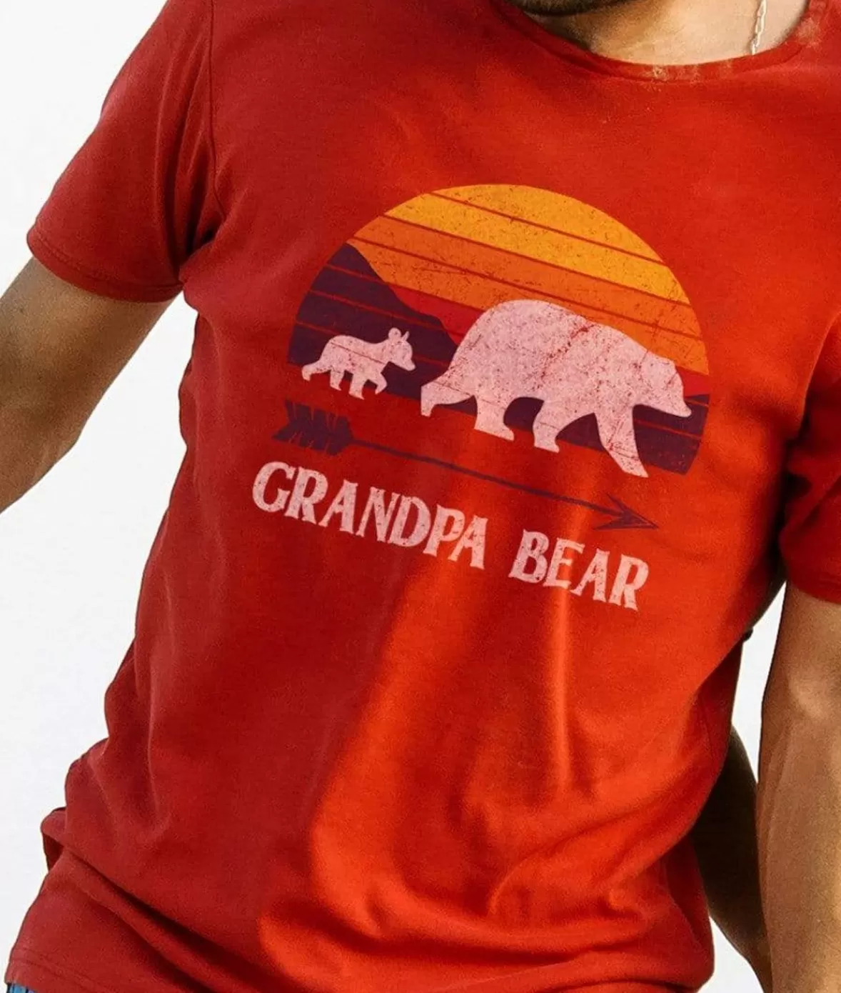 Men'S Ridiculously Soft Lightweight Graphic Tee | Grandpa Bear | Nayked Apparel Best