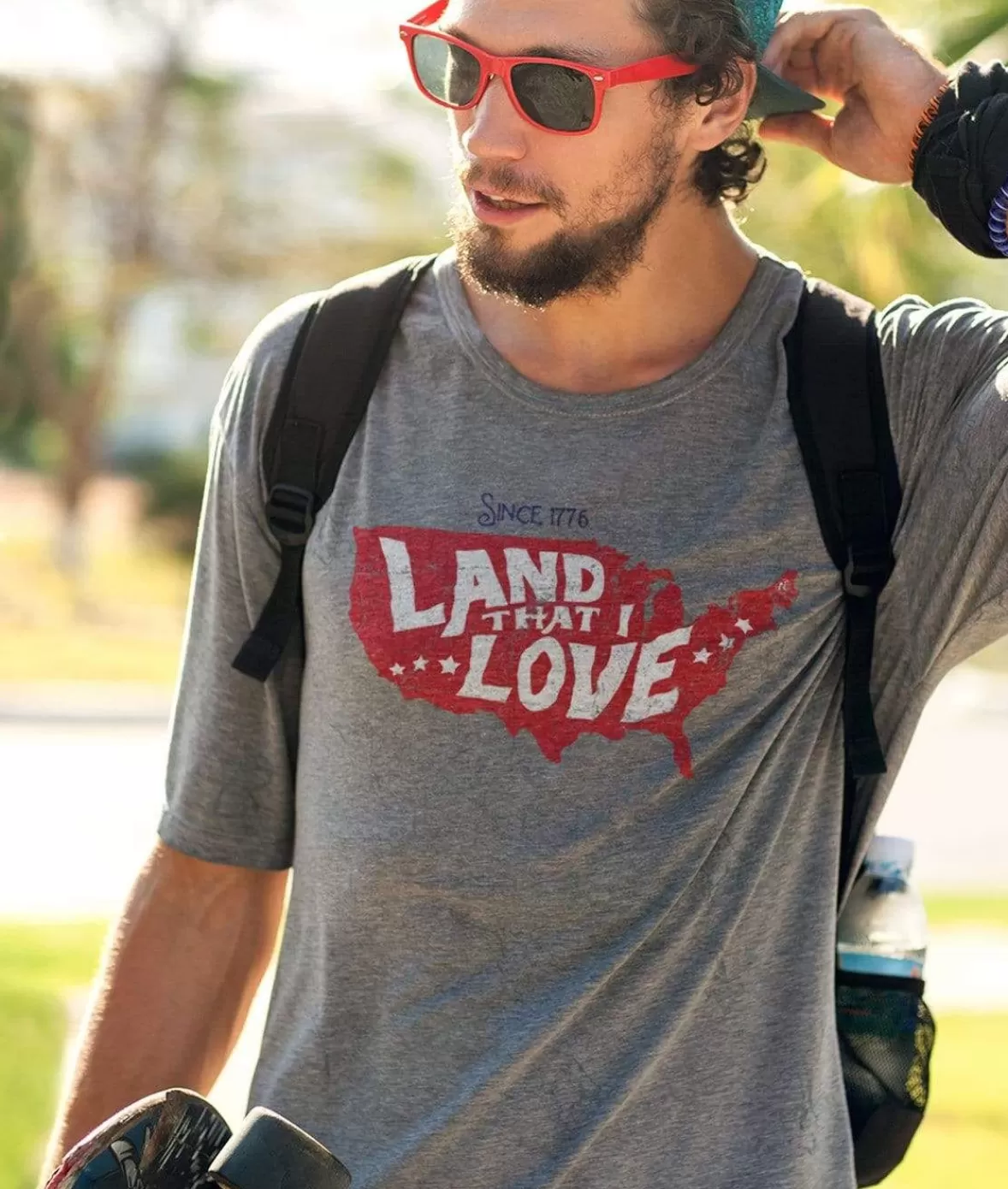 Men'S Ridiculously Soft Lightweight Graphic Tee | Land That I Love | Nayked Apparel Cheap